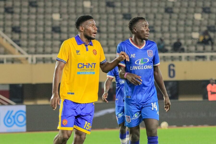 Enock Walusimbi (KCCA FC) and Charles Lwanga (SC Villa)